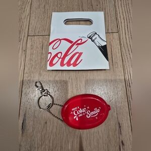 New Coca-Cola Red Keychain For Coins
